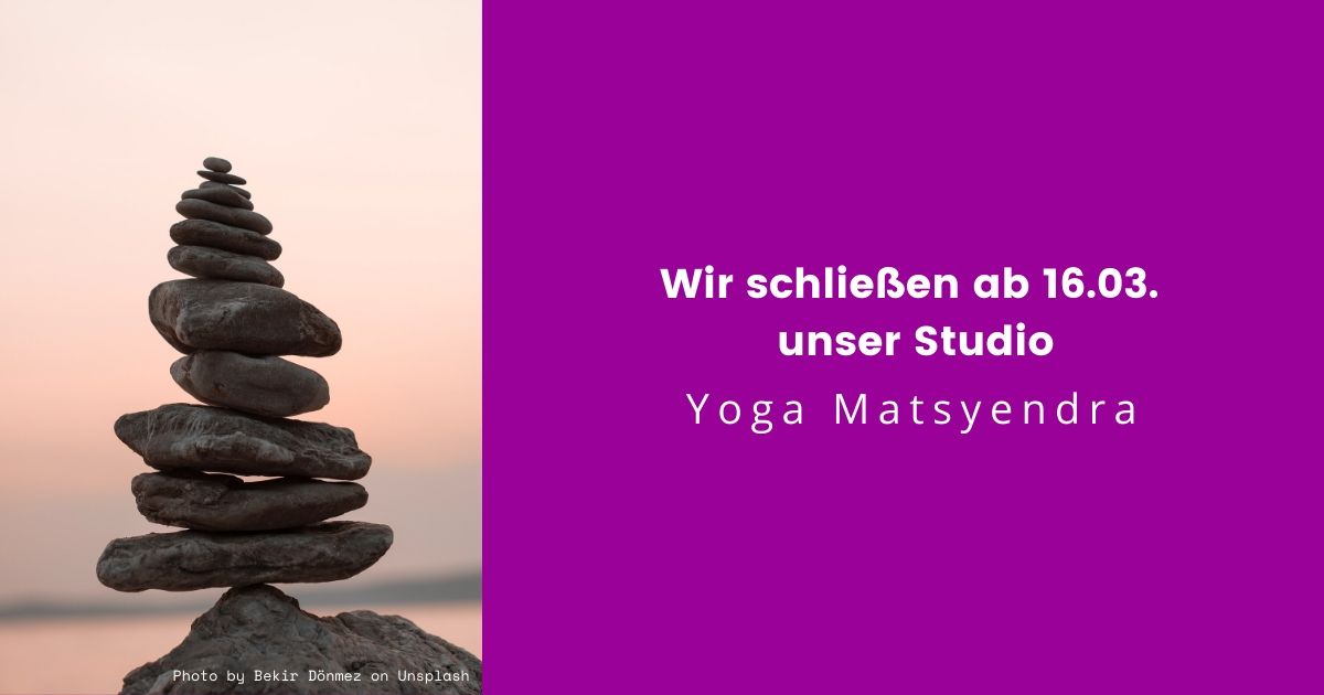 Corona Update Yoga Studio schließt