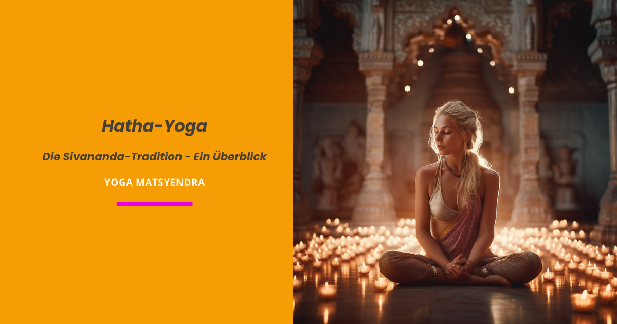 Frau in einer Hatha-Yoga-Position